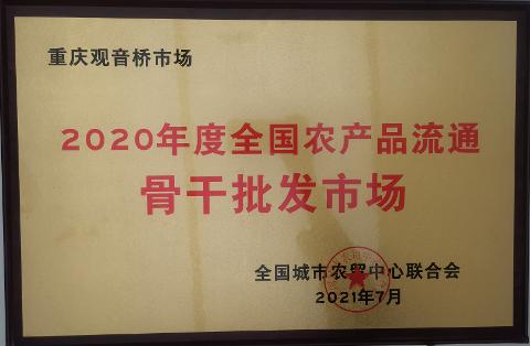 2020年度全国农产品流通骨干批发市场